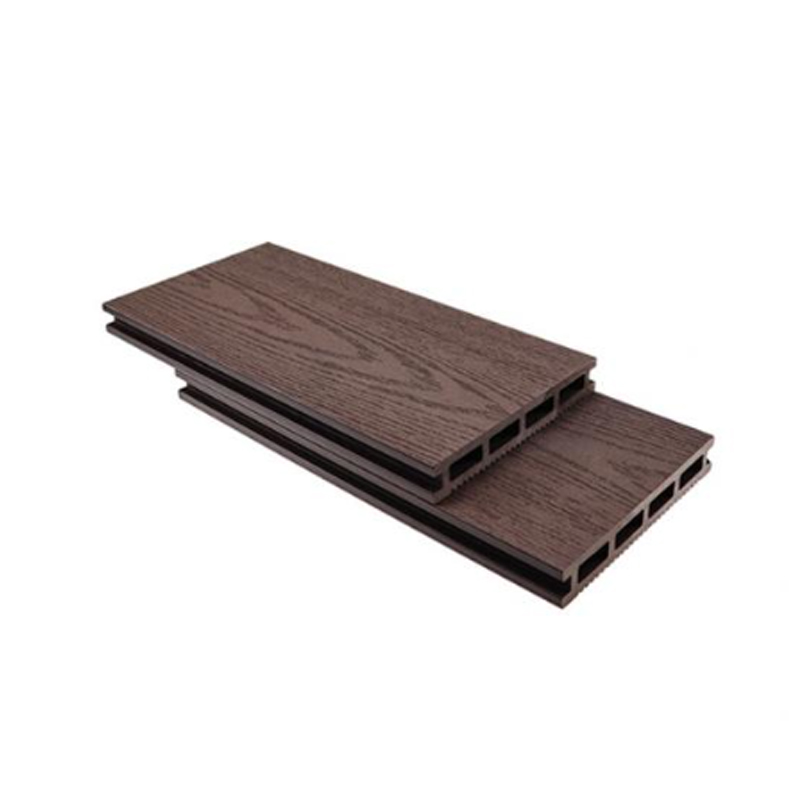 Srl-dek 145*21mm guwang na profile wpc decking board na may ibabaw ng butil ng kahoy