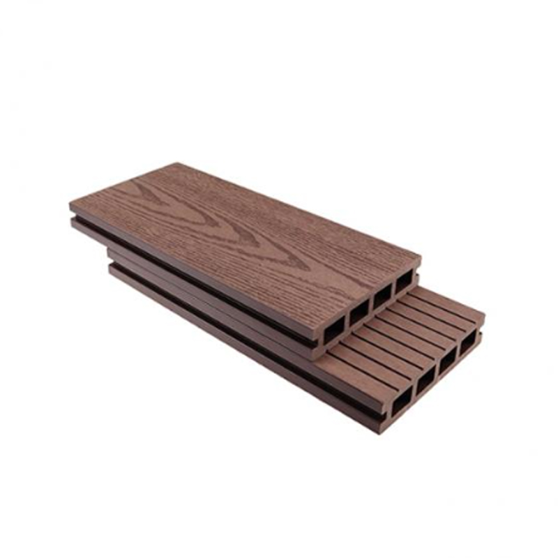 Srl-dek 140*23mm slip-resistant recycled wpc guwang na decking para sa mga panlabas na terrace